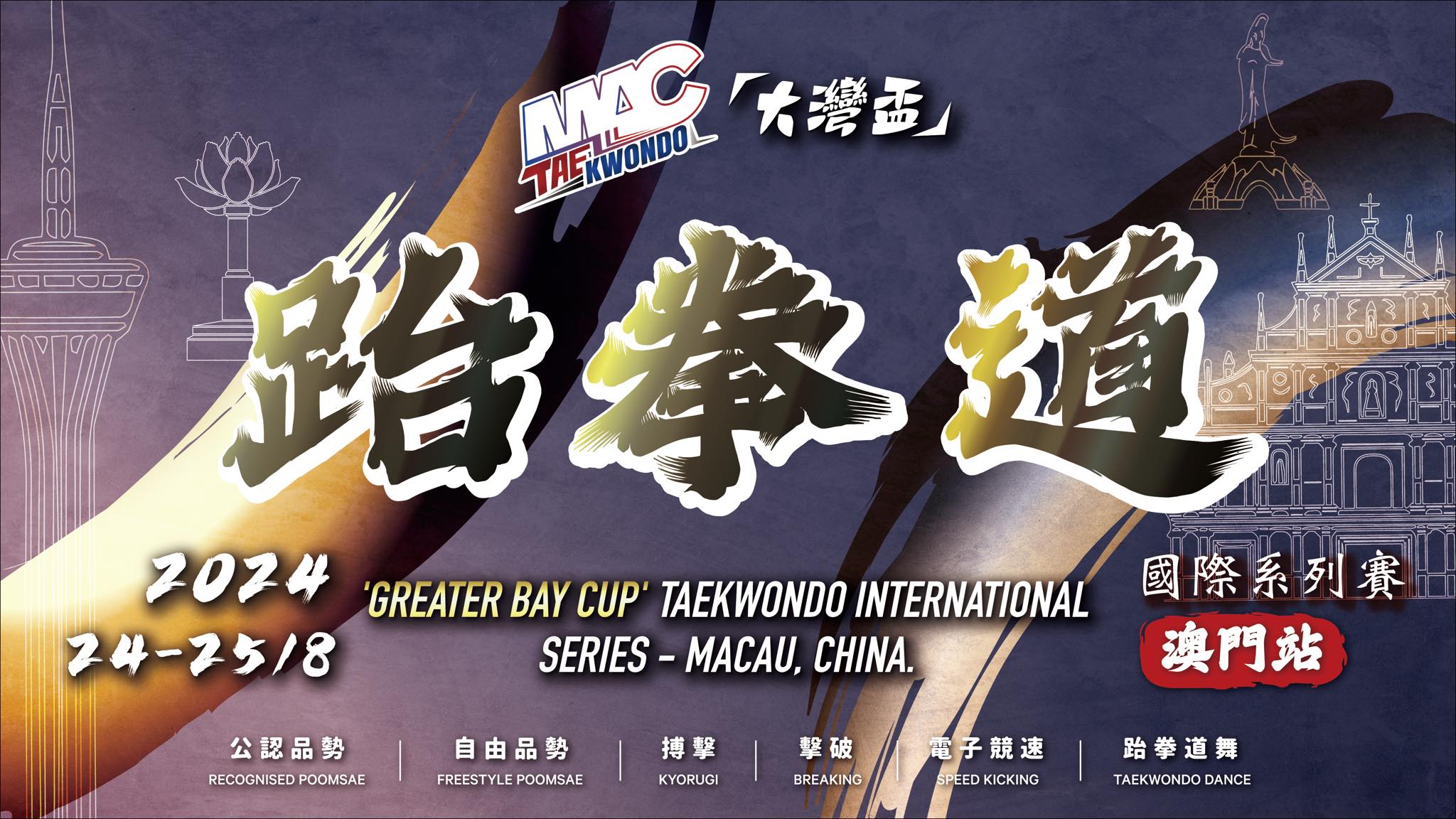 2024年「大灣盃」跆拳道國際系列賽－澳門站- 澳門特別行政區政府旅遊局