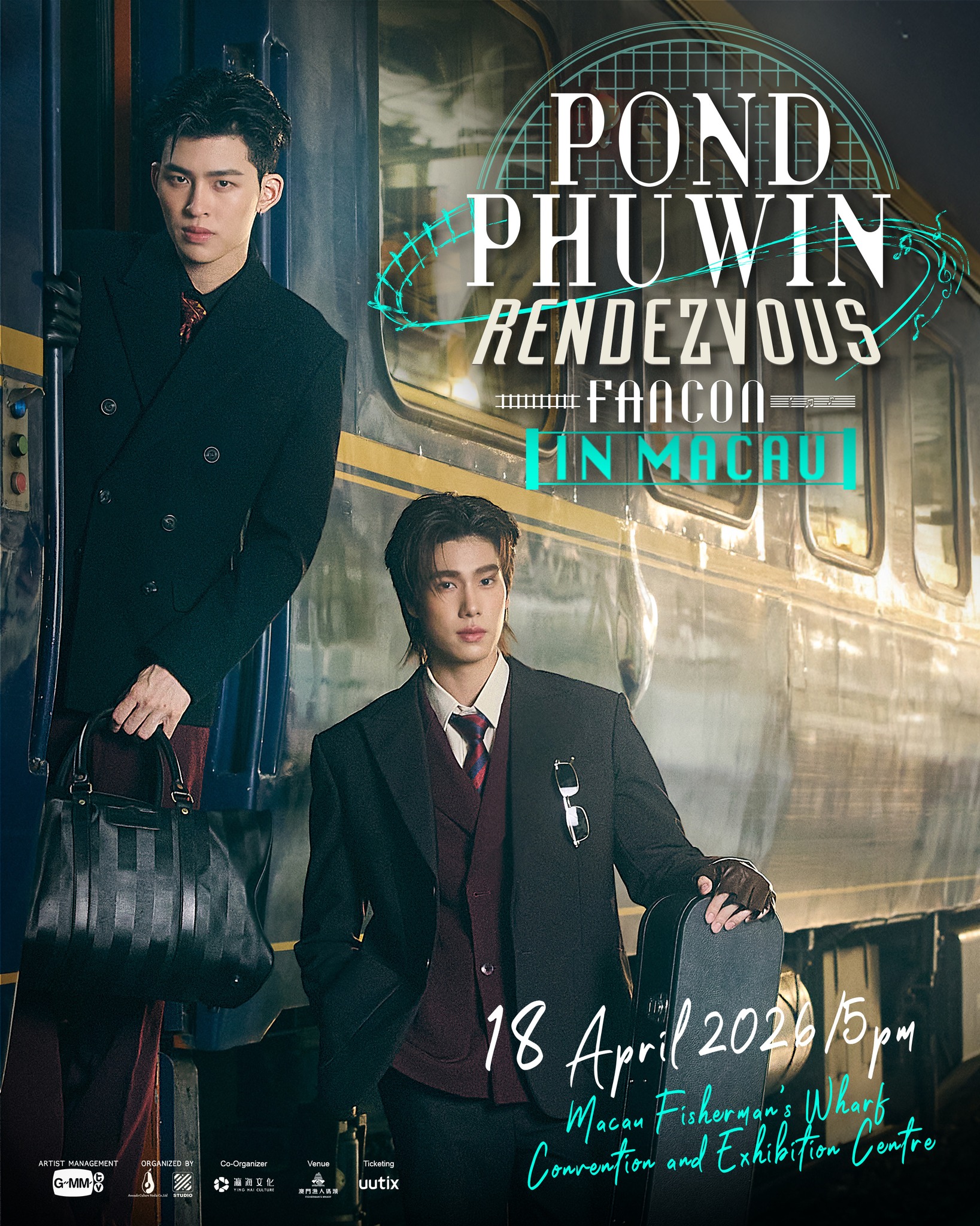 PondPhuwin Fancon in Macau サイン付きポスター PONDPHUWIN RENDEZVOUS FANCON IN MACAU - マカオ政府観光局